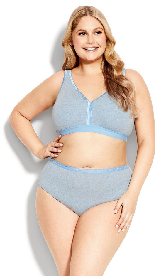Stripe Cotton Modern Brief - blue, Blue, hi-res image number 0