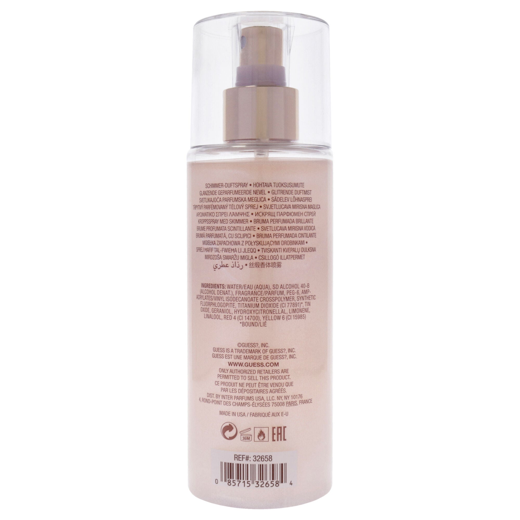 Guess Bella Vita Rosa Shimmer by Guess for Women - 8.4 oz Fragrance Mist, Clear, alternate image number 1