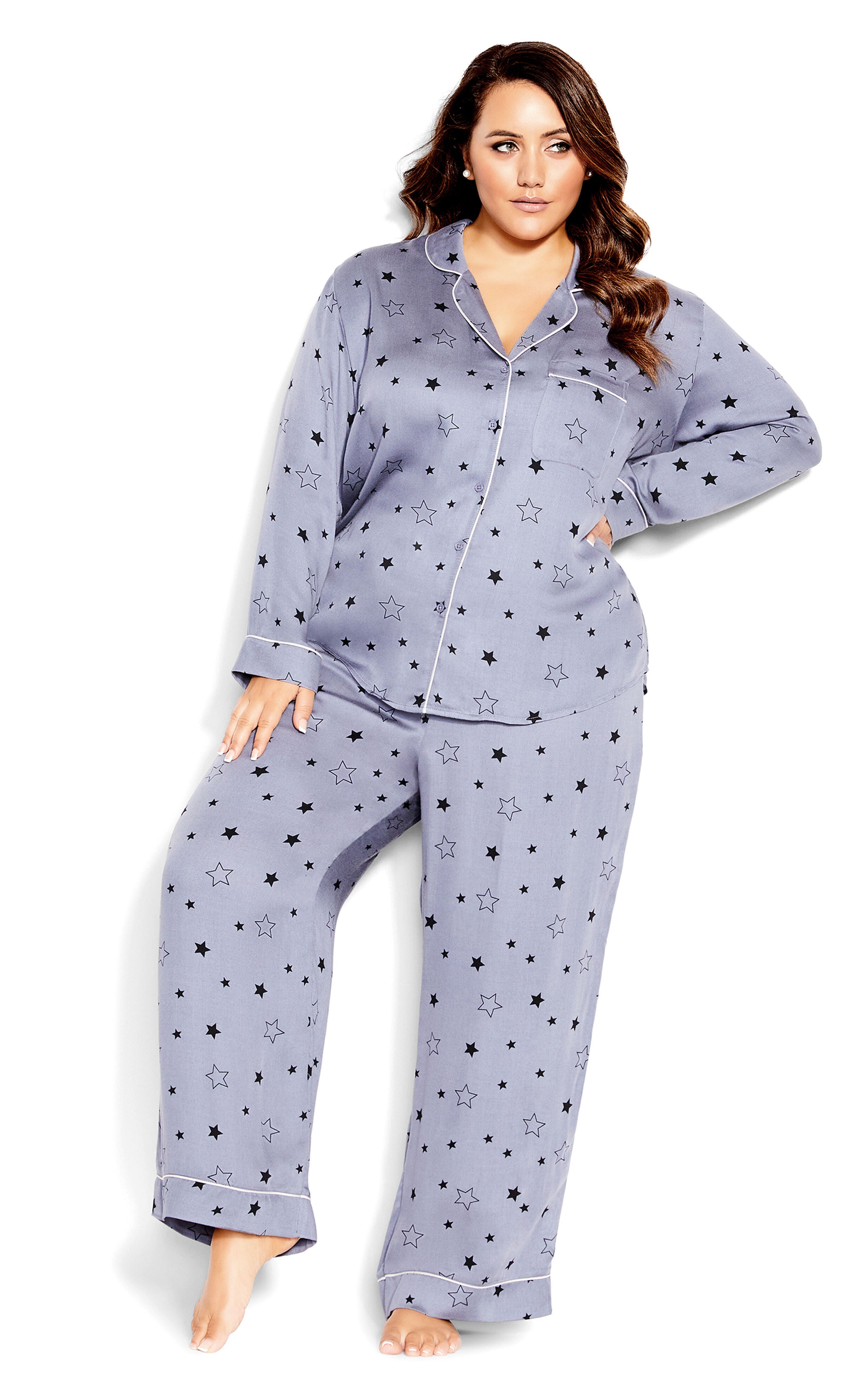 Galaxy Sleep Shirt - gray, , alternate image number 1