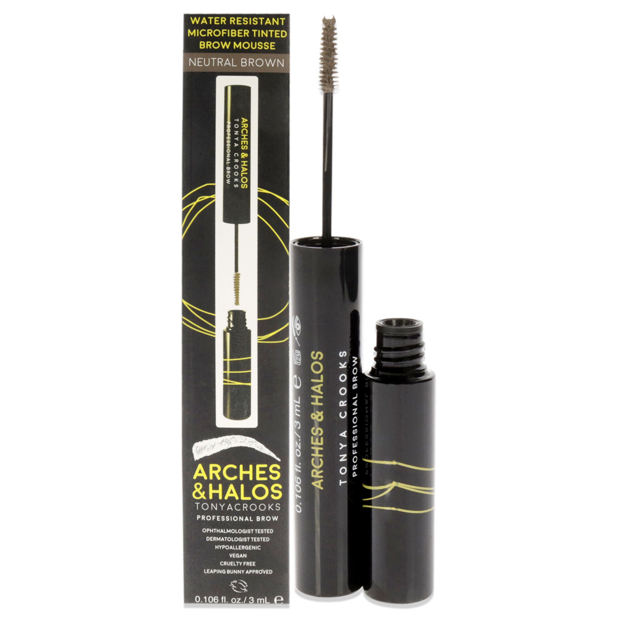 Microfiber Tinted Brow Mousse - Neutral Brown by Arches and Halos for Women - 0.106 oz Mousse, See Description, hi-res image number 0