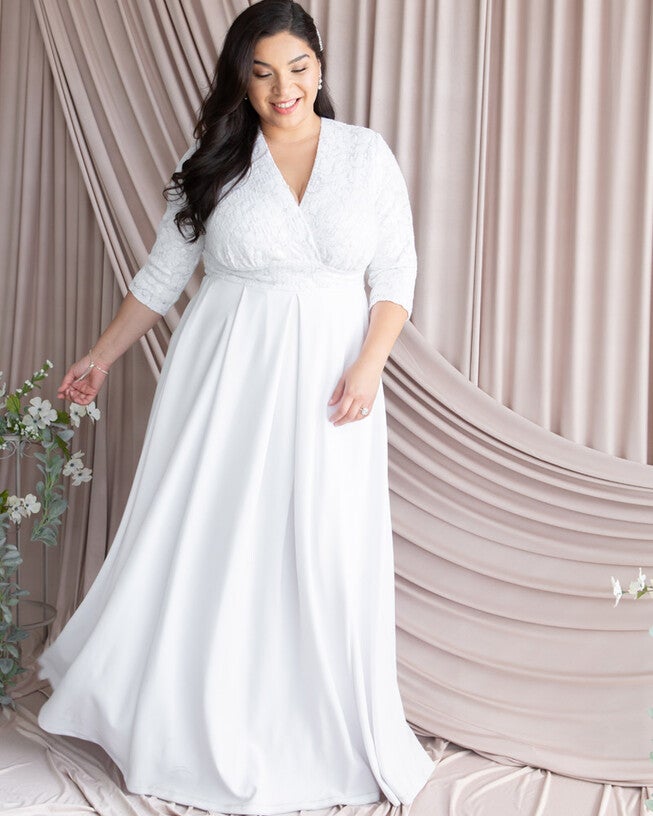 Starlight Sequined Wedding Gown, White, hi-res image number null