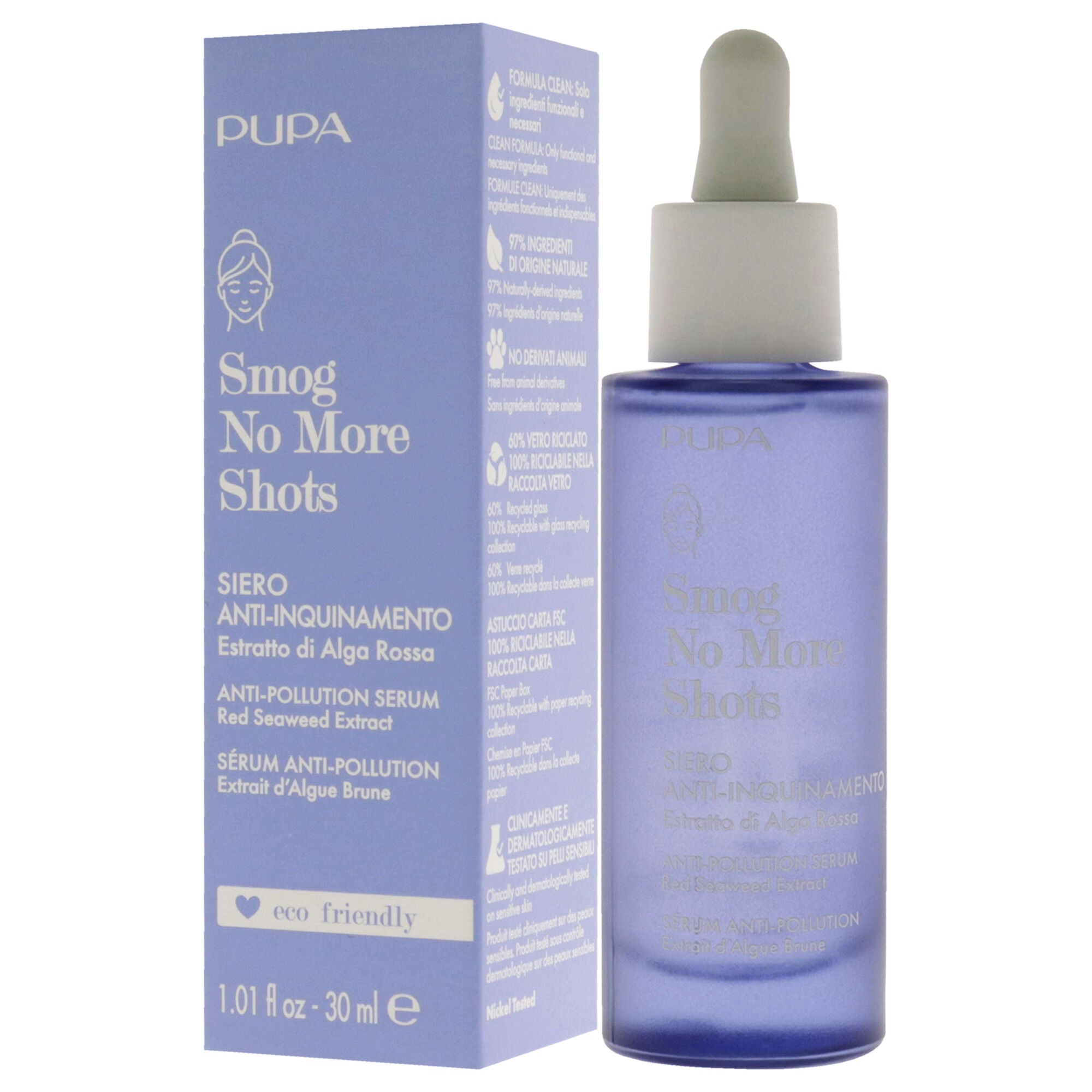 Smog No More Shots Anti-Pollution Serum by Pupa Milano for Women - 1.01 oz Serum, , alternate image number 7