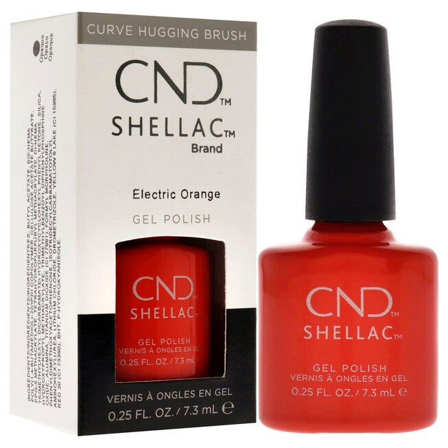 Shellac Nail Color - Electric Orange by CND for Women - 0.25 oz Nail Polish, , alternate image number 7