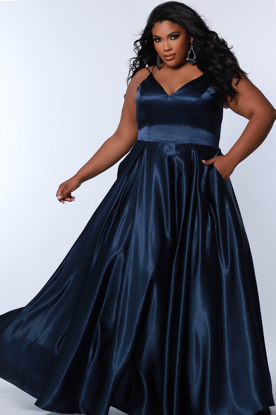 UNCOMPLICATED EVENING DRESS, Navy / Navy, hi-res image number 0