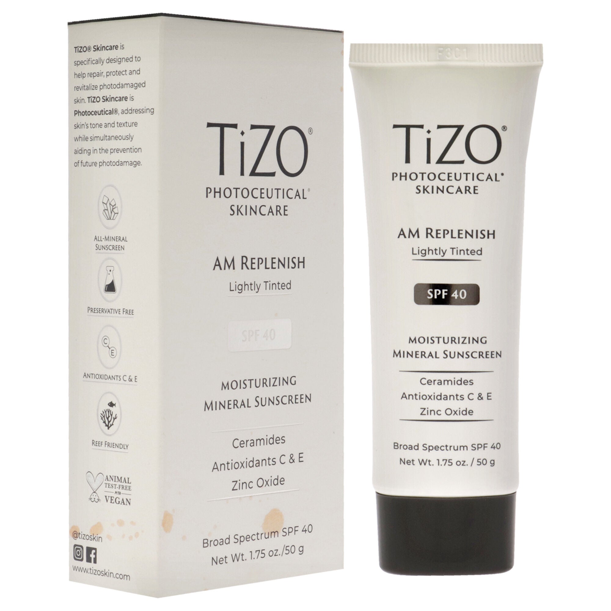 Photoceutical AM Replenish SPF 40 - Lightly Tinted by Tizo for Unisex - 1.75 oz Sunscreen, , alternate image number 7