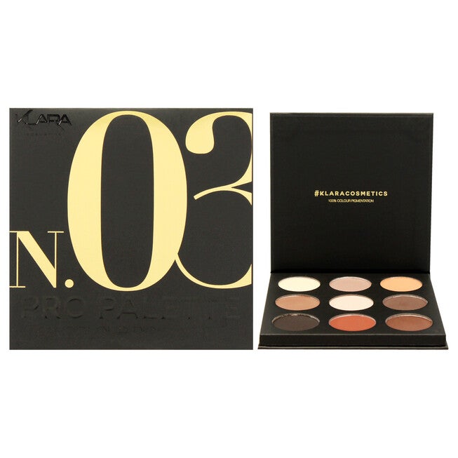 Pro Eyeshadow Palette - N.03 by Klara for Women - 0.38 oz Eye Shadow, See Description, hi-res image number 0