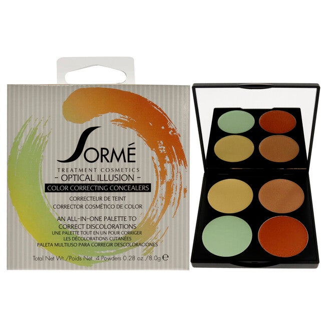 Optical Illusion Color Correcting Palette by Sorme Cosmetics for Women - 0.28 oz Concealer, See Description, hi-res image number 0