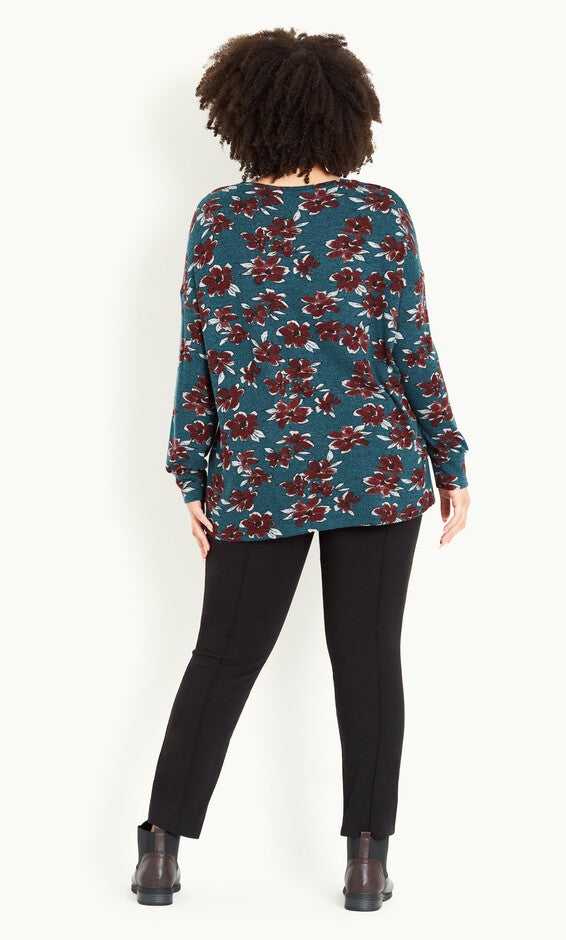 Soft Touch Floral Top - green, , alternate image number 3