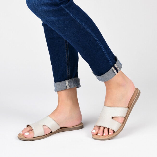 Journee SignatureWomen's Genuine Leather Walker Sandal, , alternate image number 6