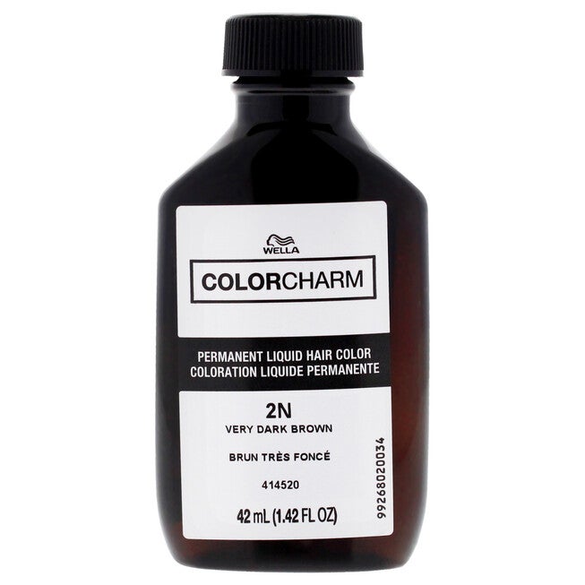 Color Charm Permanent Liquid Hair Color - 2N Very Dark Brown by Wella for Unisex - 1.42 oz Hair Color, NA, alternate image number null