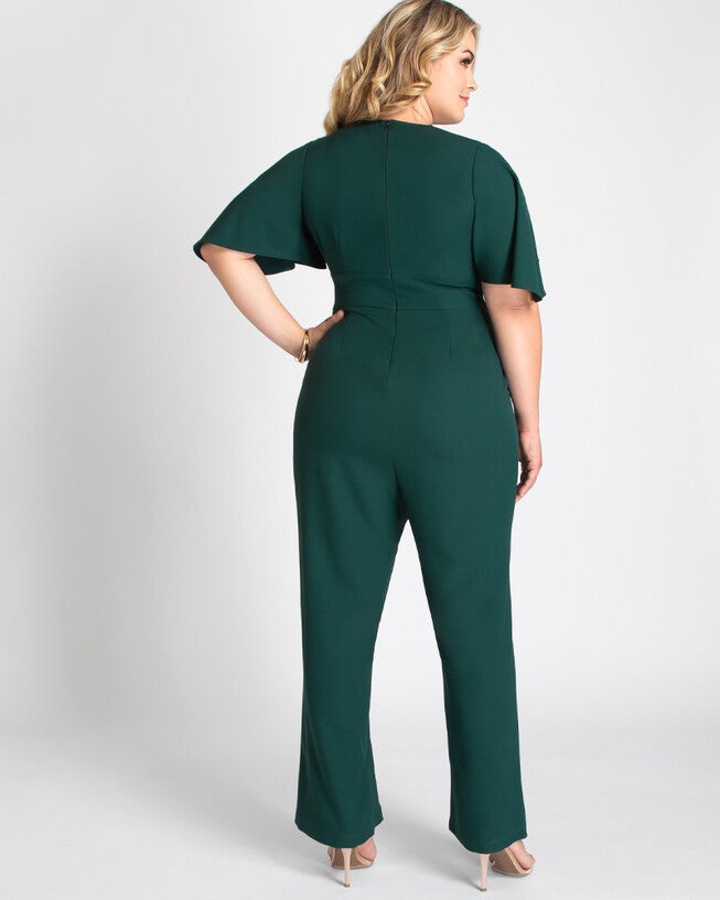 Charisma Crepe Jumpsuit, Green, alternate image number null
