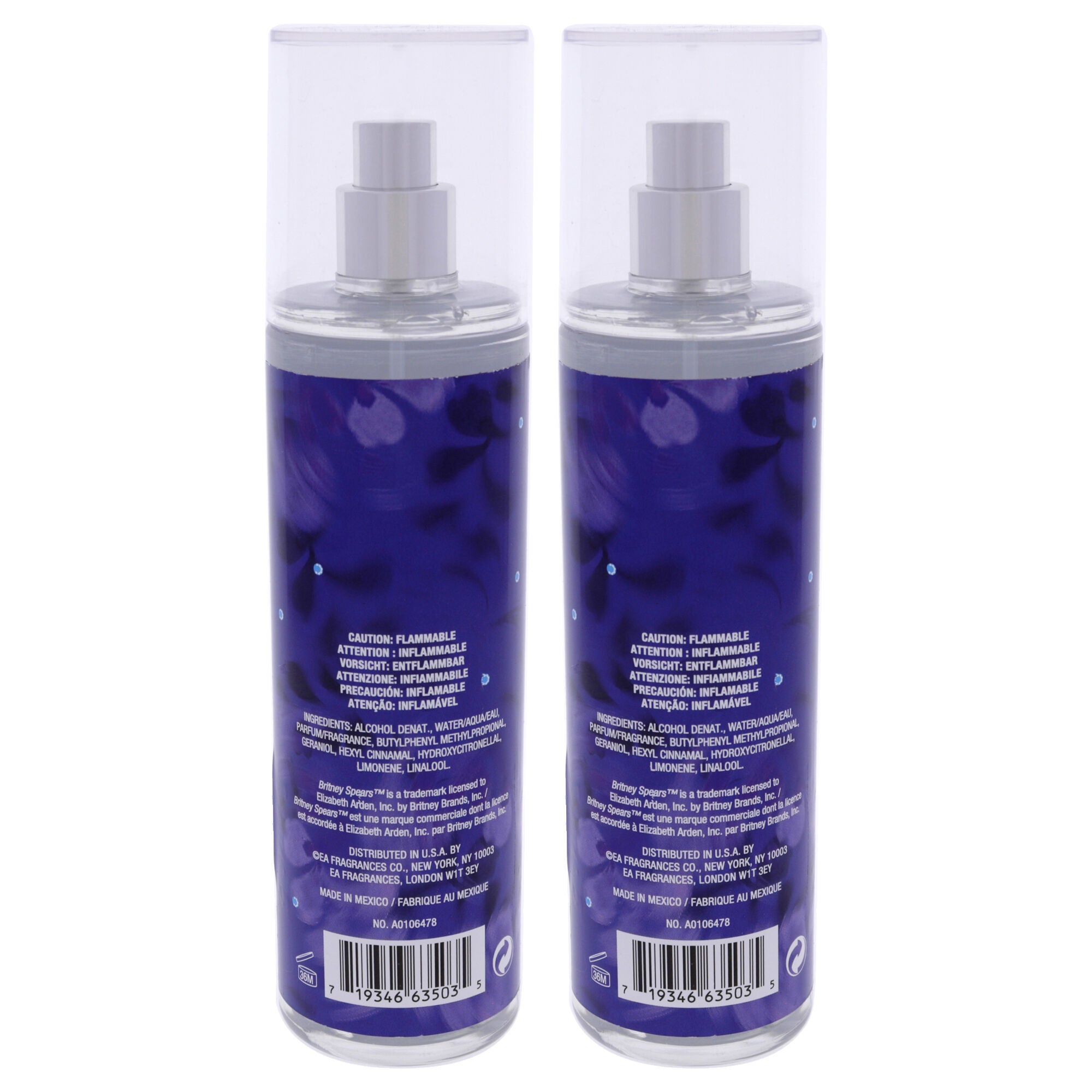 Midnight Fantasy by Britney Spears for Women - 8 oz Fragrance Mist - Pack of 2, Clear, alternate image number 1