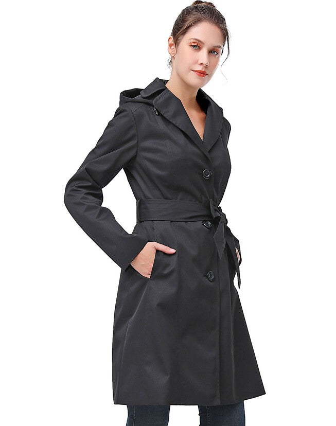 Aleah Waterproof Hooded Trench Coat, , alternate image number 2
