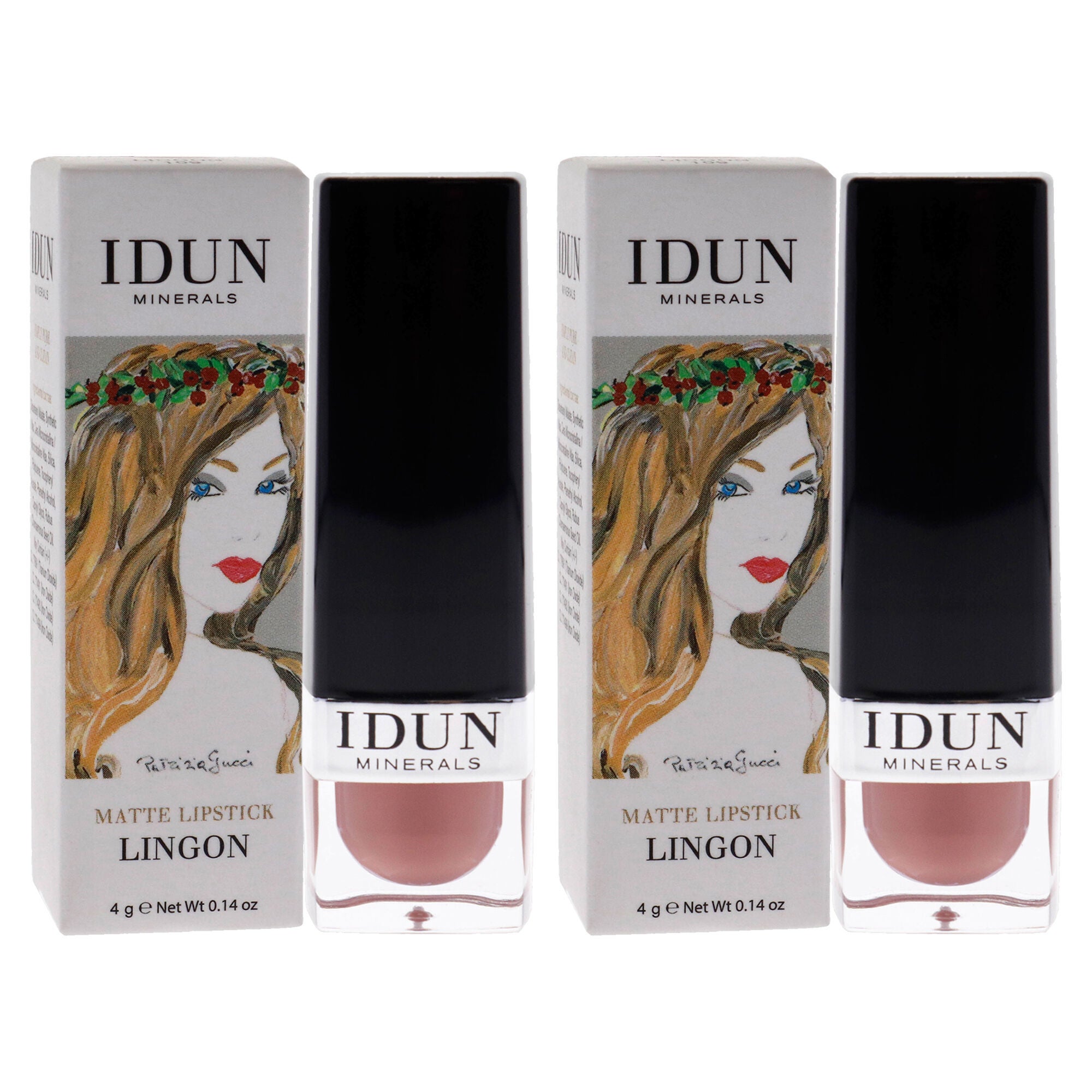 Matte Lipstick - 109 Lingon by Idun Minerals for Women - 0.14 oz Lipstick - Pack of 2, , alternate image number 6