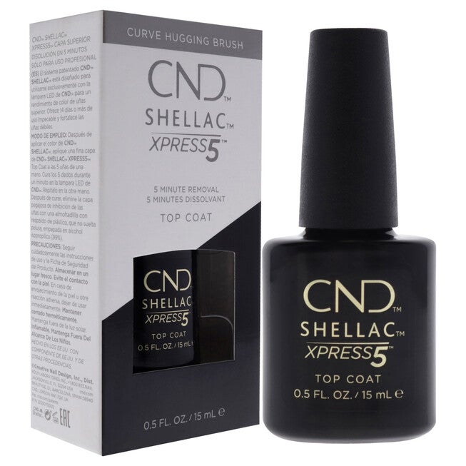 Shellac Nail Color - Xpress5 Top Coat by CND for Women - 0.5 oz Nail Polish, See Description, alternate image number 2