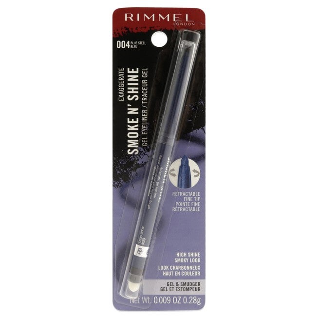 Exaggerate Smoke N Shine Eyeliner Gel - 004 Blue Steel by Rimmel London for Women - 0.009 oz Eyeliner, See Description, hi-res image number 0