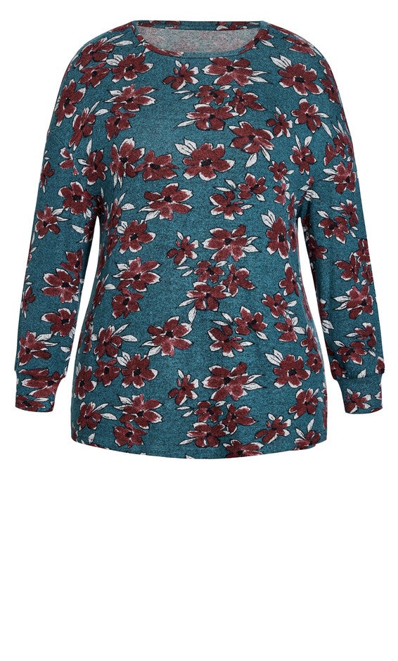 Soft Touch Floral Top - green, , alternate image number 4