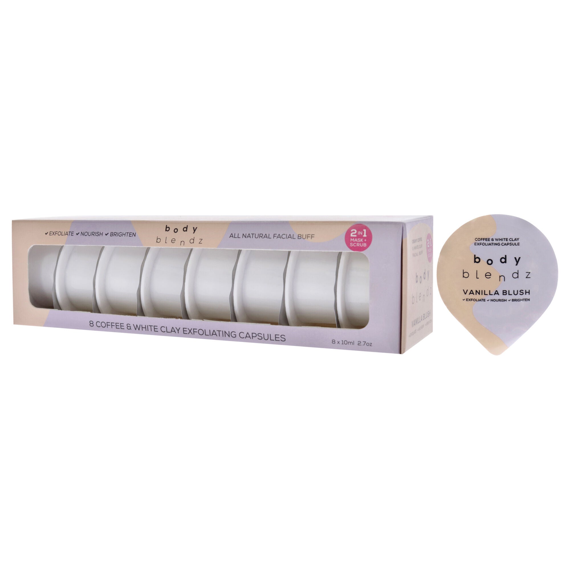 2-In-1 Mask and Scrub Exfoliating Capsules by BodyBlendz for Women - 8 x 2.7oz Exfoliator, , alternate image number 8