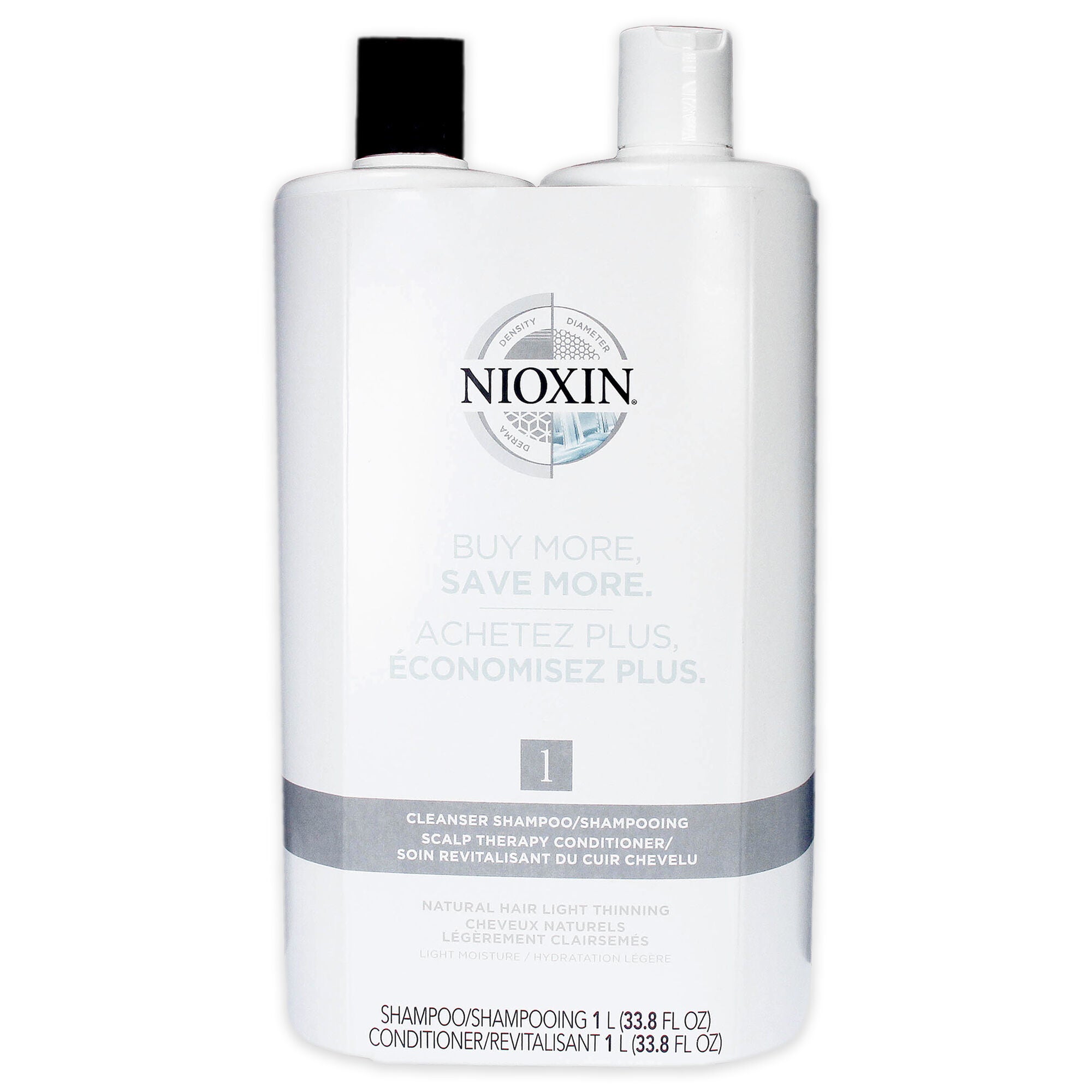 System 1 Duo by Nioxin for Unisex - 2 x 33.8 oz Shampoo, Conditioner, See Description, alternate image number 1