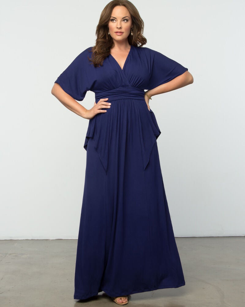 Indie Flair Maxi Dress, Nouveau Navy, alternate image number 2