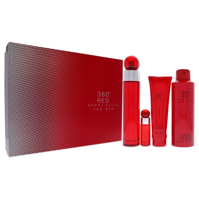 360 Red by Perry Ellis for Men - 4 Pc Gift Set 3.4oz EDT Spray, 6oz Body Spray, 3oz Shower Gel, 7.5ml EDT Spray, , alternate image number 6