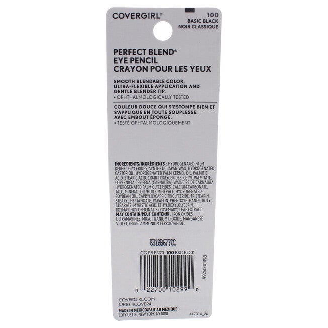 Perfect Blend Eye Pencil - 100 Basic Black by CoverGirl for Women - 0.3 oz Eye Pencil, See Description, alternate image number 1