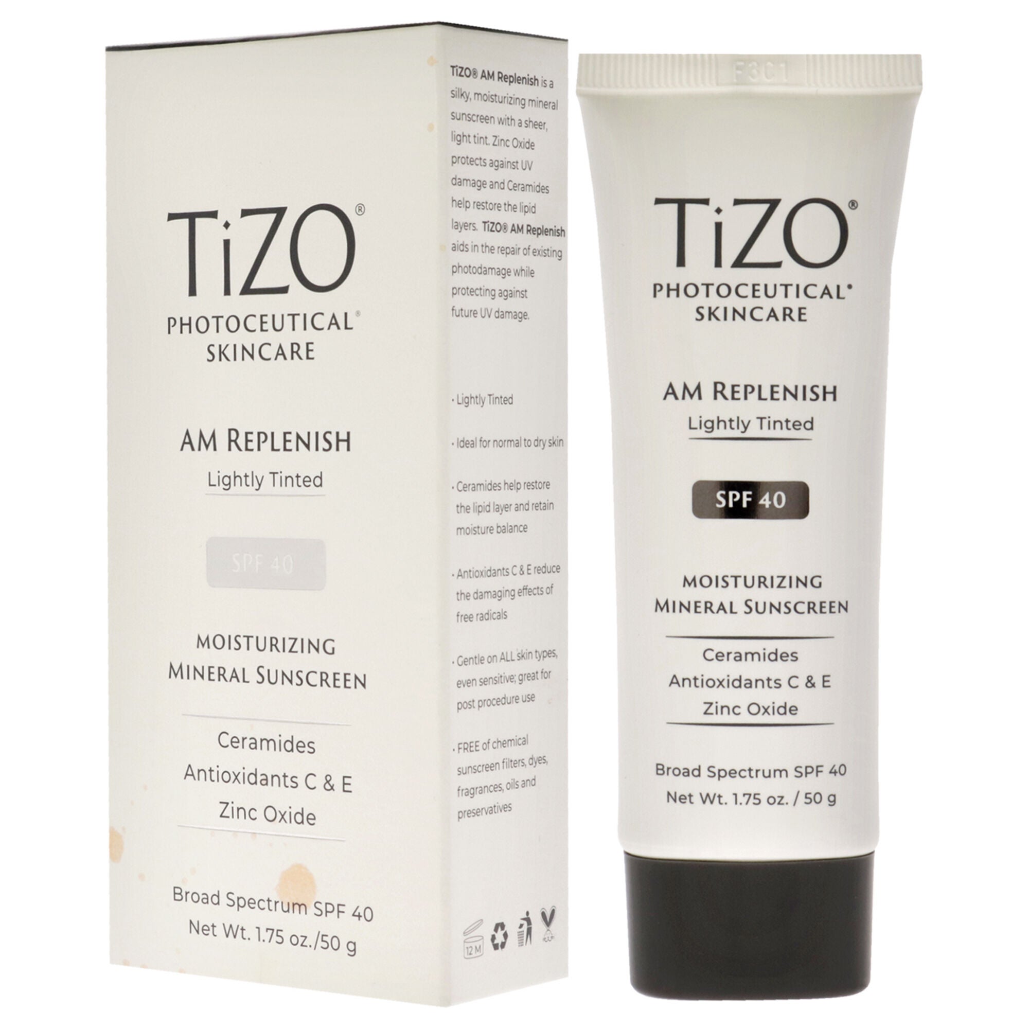 Photoceutical AM Replenish SPF 40 - Lightly Tinted by Tizo for Unisex - 1.75 oz Sunscreen, , alternate image number 8