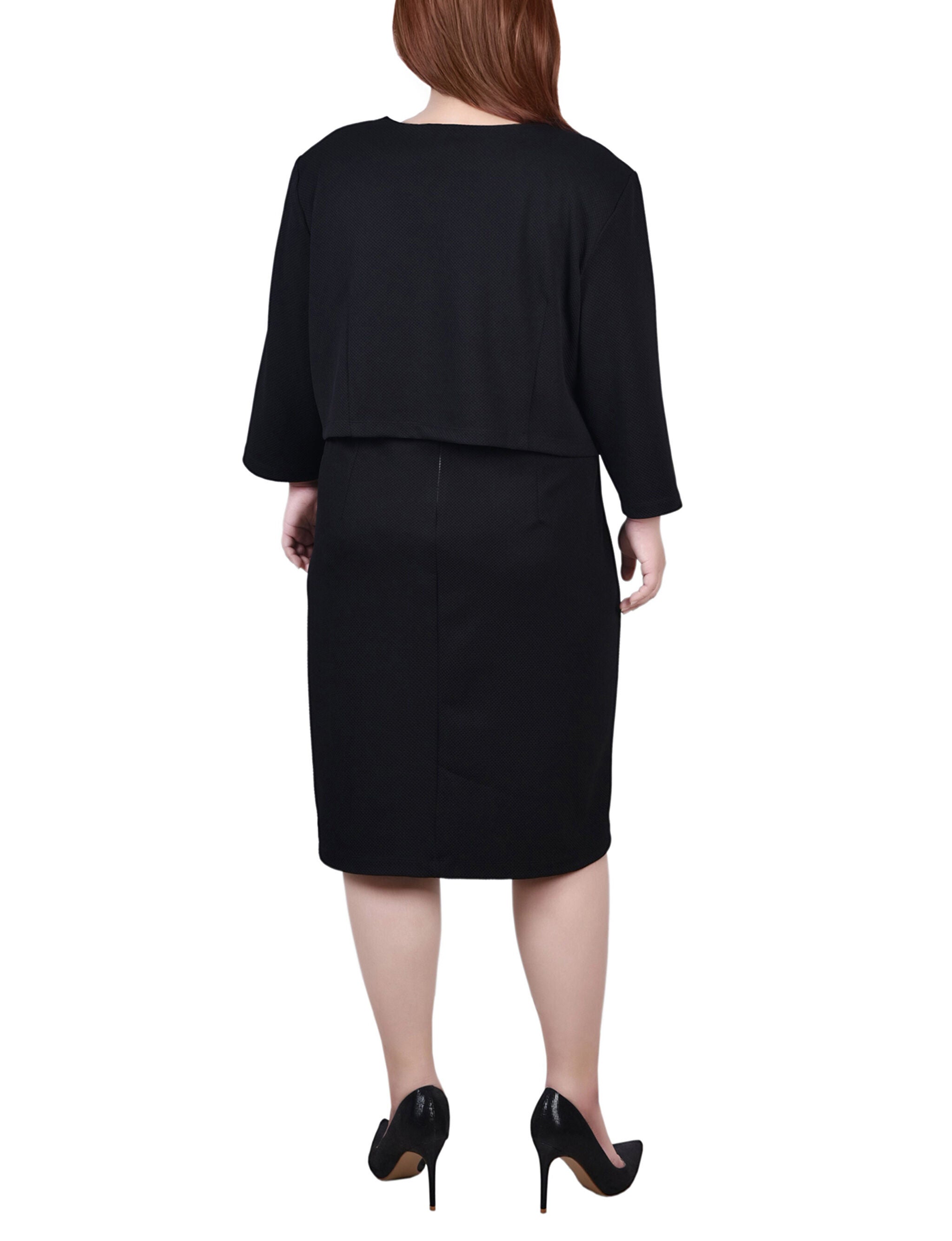 2 Piece Dress Set, Black, alternate image number 2