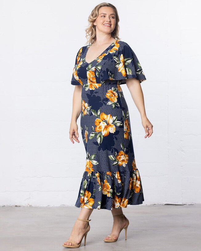 Madrid Maxi Dress, Amber Blossoms, hi-res image number null