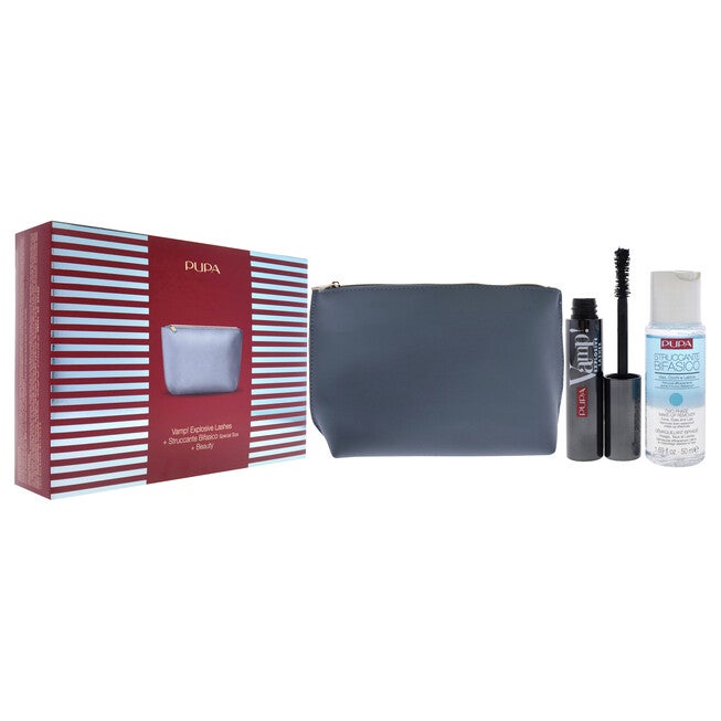Vamp! Explosive Lashes and Two-Phase Make-Up Remover Set by Pupa Milano for Women - 3 Pc Kit, See Description, alternate image number null