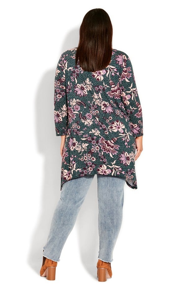Keyhole Swing Tunic - teal, , alternate image number 3