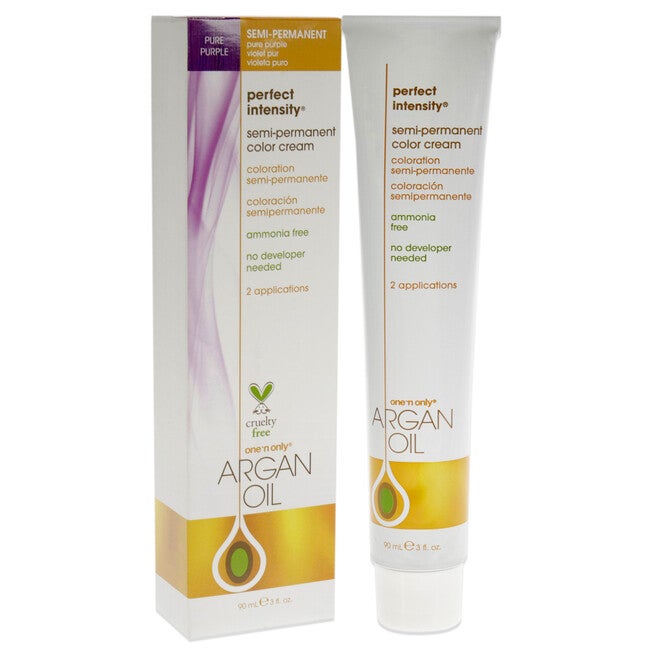 Argan Oil Perfect Intensity Semi-Permanent Color Cream - Pure Purple by One n Only for Unisex - 3 oz Hair Color, See Description, alternate image number 1