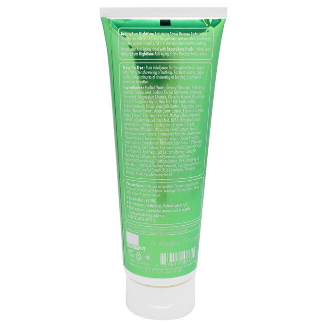 BeautyBum NightTime Anti-Aging Stress Release Body Lotion - Tranquil Green Tea by BeautyFit for Women - 8 oz Body Lotion, See Description, alternate image number 2