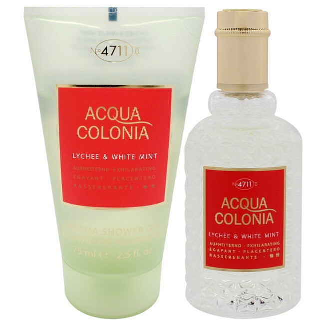 4711 Acqua Colonia - Lychee and White Mint by Muelhens for Unisex - 2 Pc Gift Set 1.7oz EDC Spray, 2.5oz Shower Gel, See Description, alternate image number 3