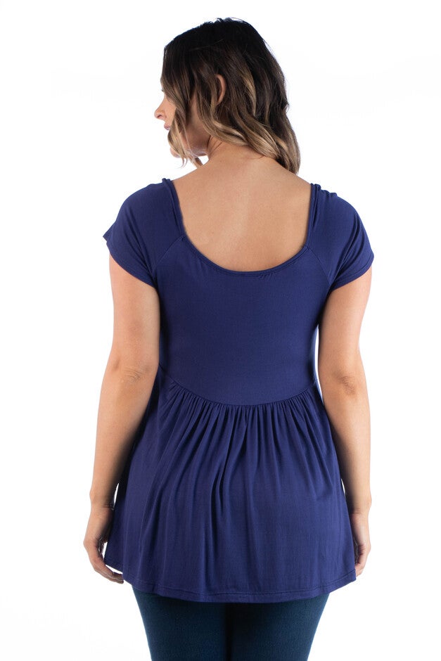 Cap Sleeve Plus Size Babydoll Tunic Top, , alternate image number null