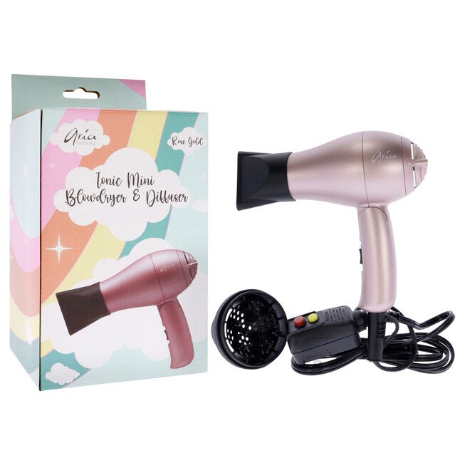 Tonic Mini Blowdryer and Diffuser - Rose Gold by Aria Beauty for Women - 1 Pc Hair Dryer, See Description, alternate image number 2