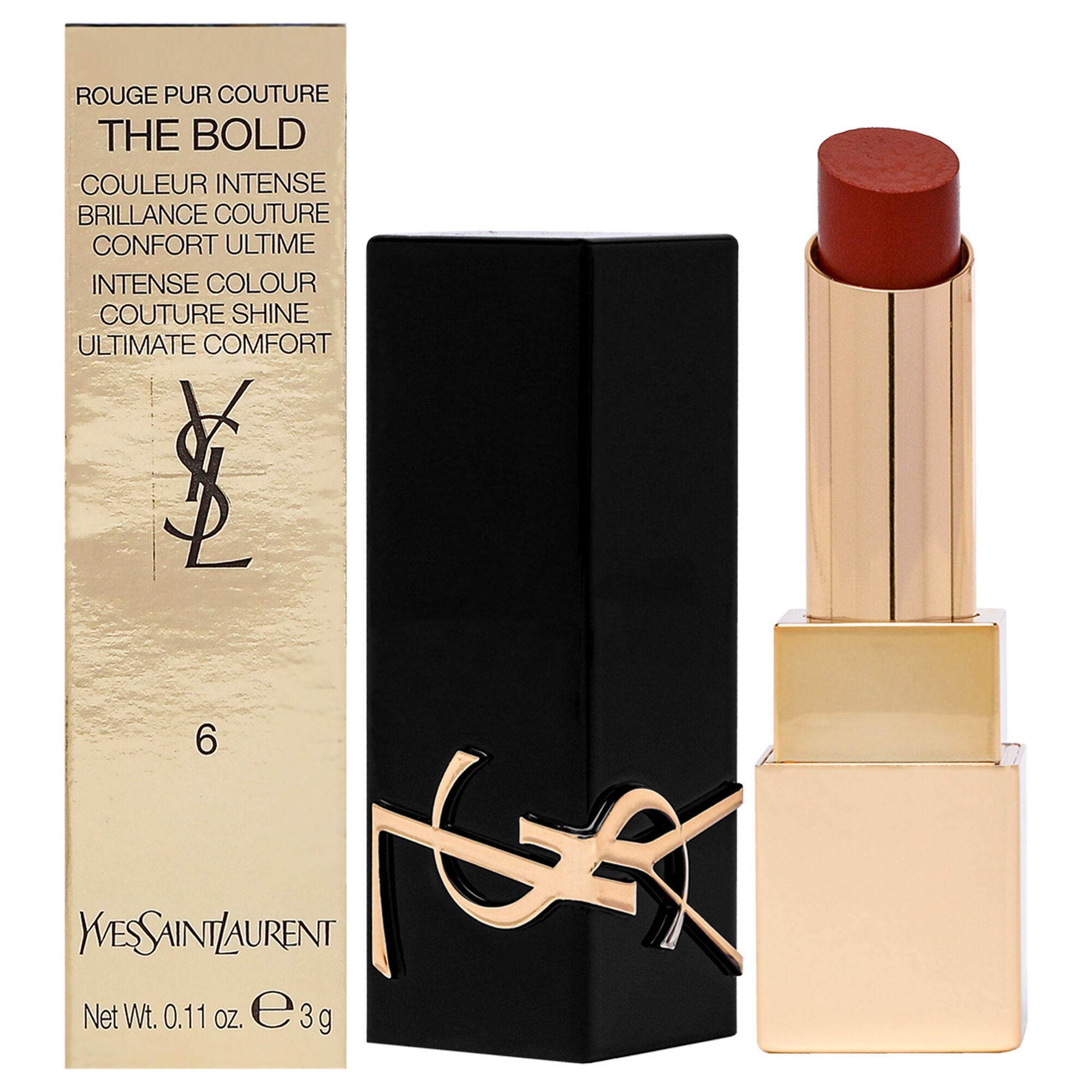 Rouge Pur Couture The Bold Lipstick - 6 Reignited Amber by Yves Saint Laurent for Women - 0.11 oz Lipstick, Brown, hi-res image number 0