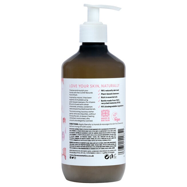 Naturals Hand Wash - Rose and Argan by I Love Cosmetics for Women - 16.9 oz Hand Wash, See Description, alternate image number 1