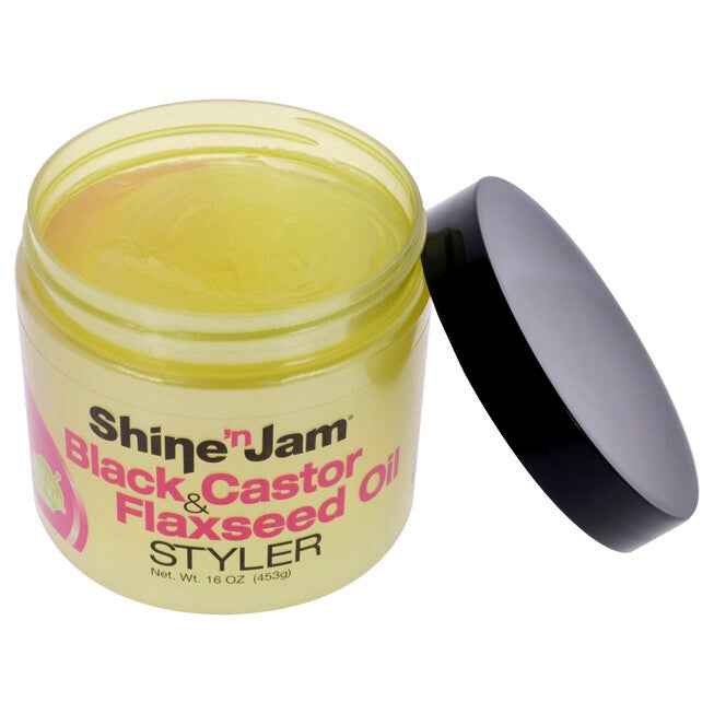Shine-n-Jam Black Castor and Flaxseed Oil Styler by Ampro for Women - 16 oz Gel, See Description, alternate image number 2