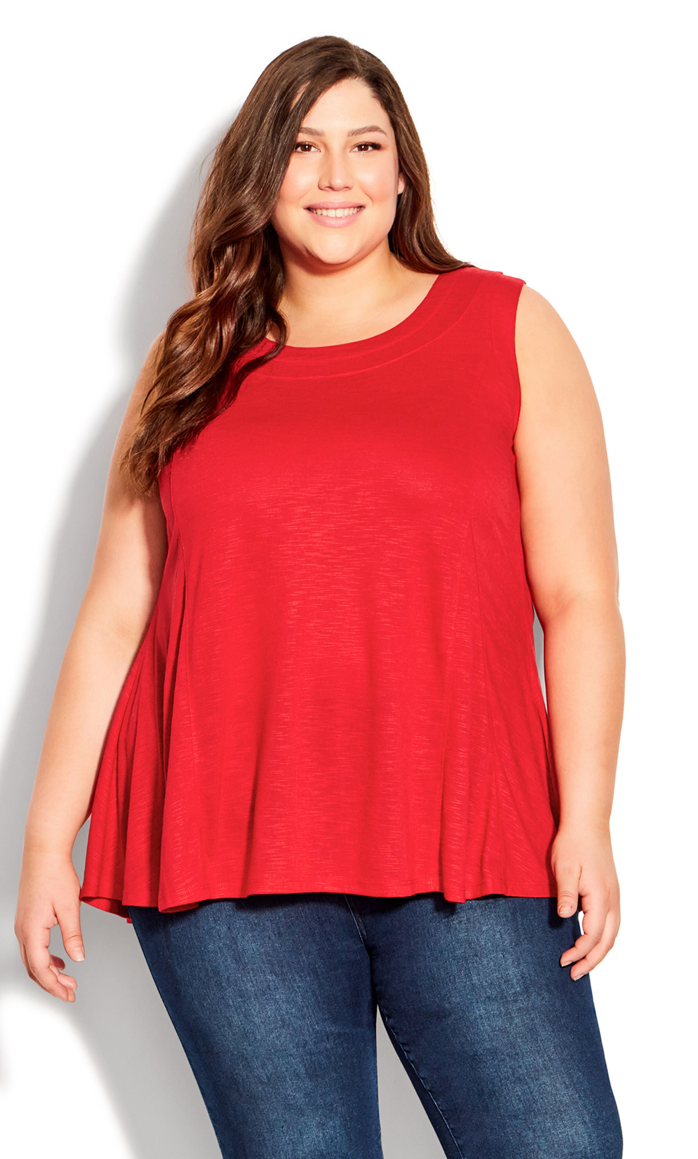 Fit N Flare Tank - salsa red | OneStopPlus