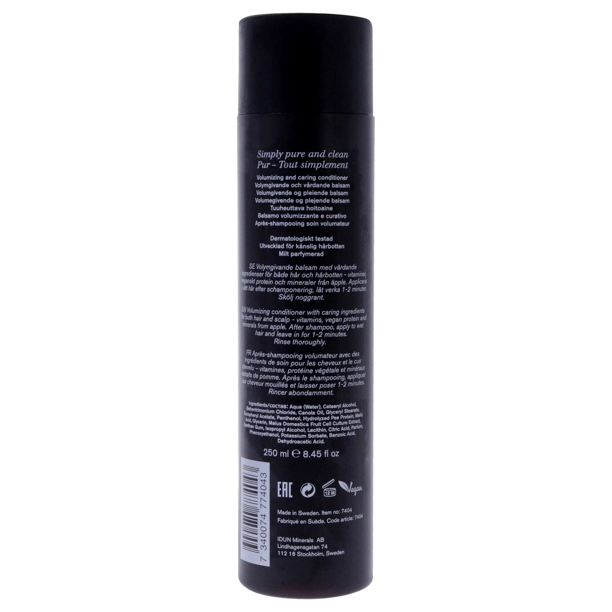 Volume and Care Conditioner by Idun Minerals for Unisex - 8.45 oz Conditioner, See Description, alternate image number 2