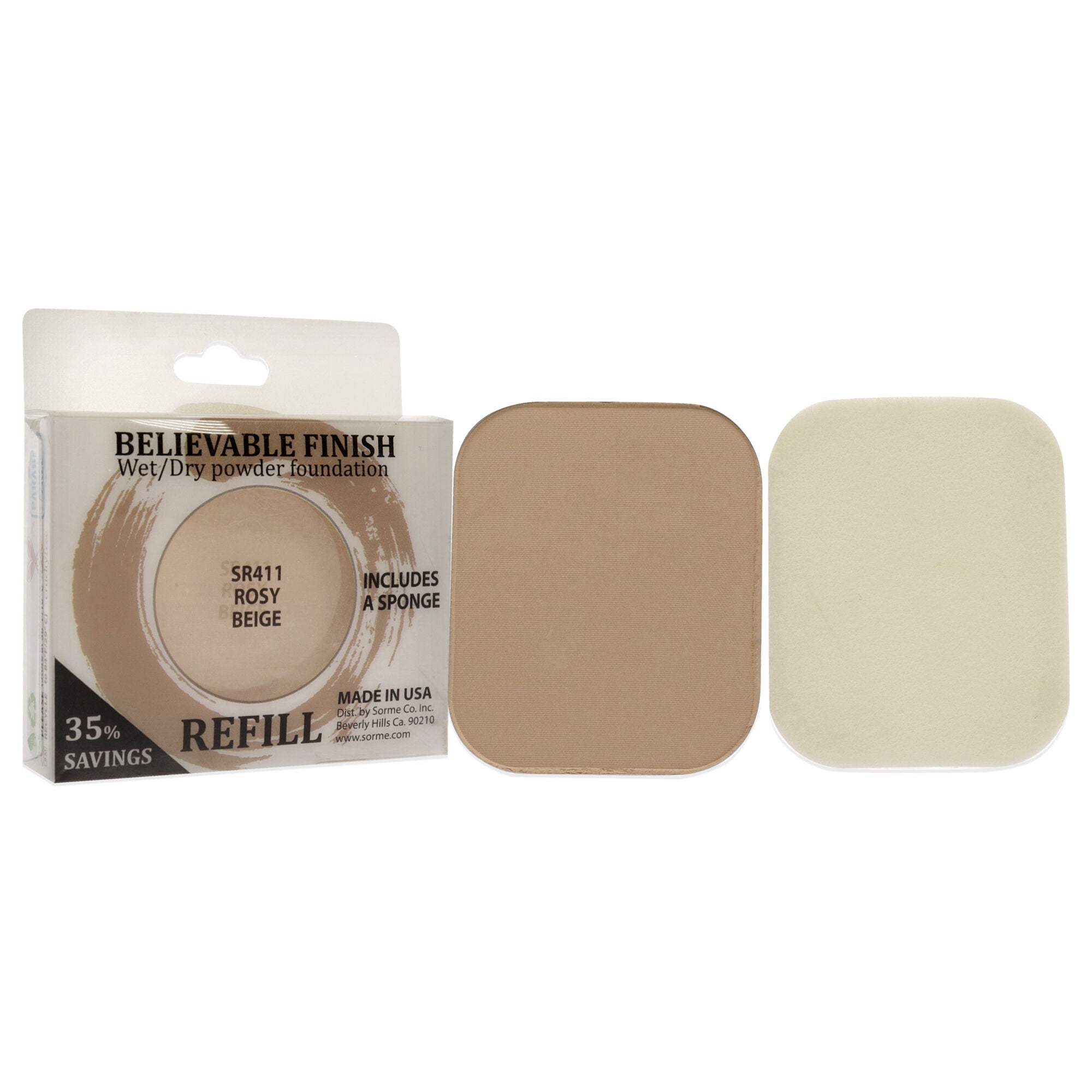 Believable Finish Powder Foundation - Rose Beige by Sorme Cosmetics for Women - 0.23 oz Foundation (Refill), See Description, alternate image number 2