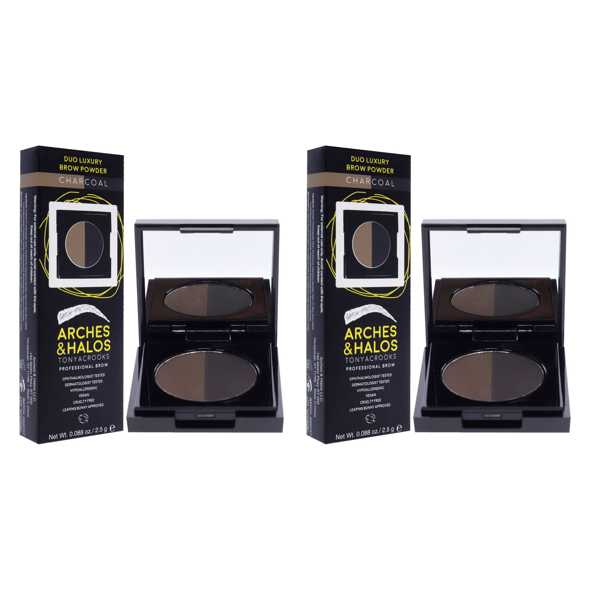 Duo Luxury Brow Powder - Charocoal by Arches and Halos for Women - 0.088 oz Eyebrow - Pack of 2, , alternate image number 6
