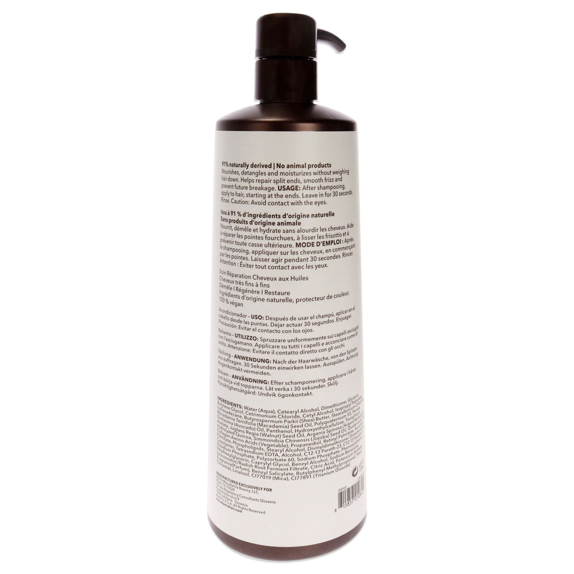 Weightless Moisture Conditioner by Macadamia Oil for Unisex - 33.8 oz Conditioner, See Description, alternate image number 1