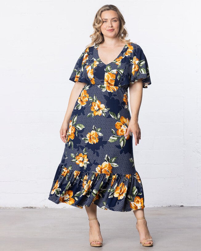 Madrid Maxi Dress, Amber Blossoms, alternate image number null