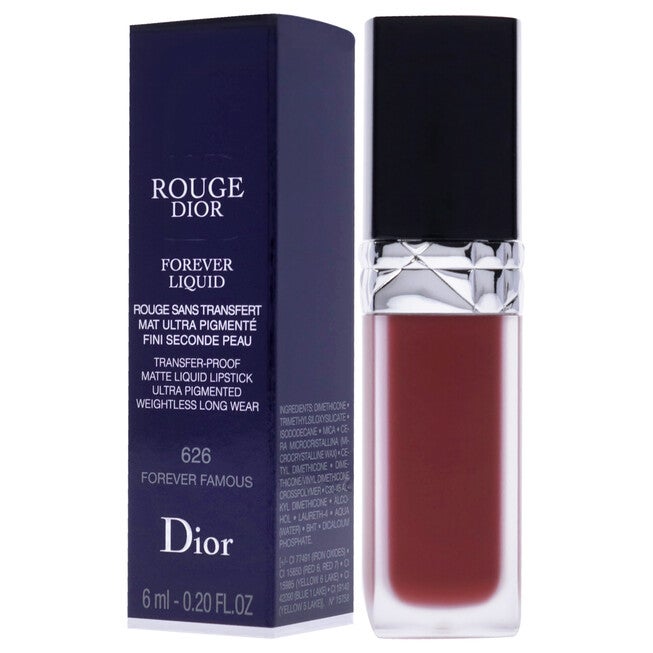 Rouge Dior Forever Liquid Matte - 626 Forever Famous by Christian Dior for Women - 0.2 oz Lipstick, See Description, alternate image number 3