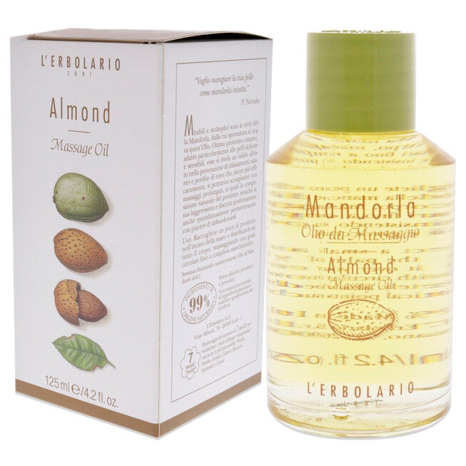 Massage Oil - Almond by LErbolario for Unisex - 4.2 oz Oil, , alternate image number 7