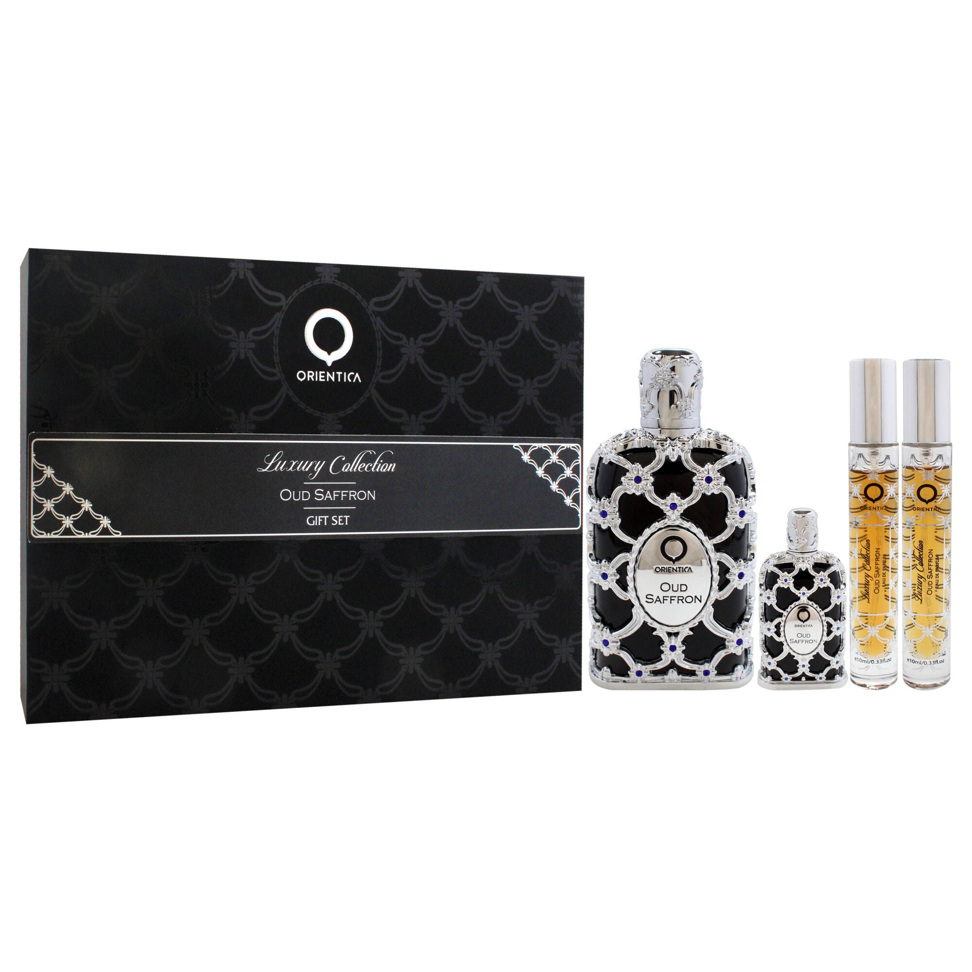 Oud Saffron by Orientica for Men - 4 Pc Gift Set 2.7oz EDP Spray, 2 x 10ml EDP Spray, 7.5ml EDP Splash, See Description, alternate image number 1