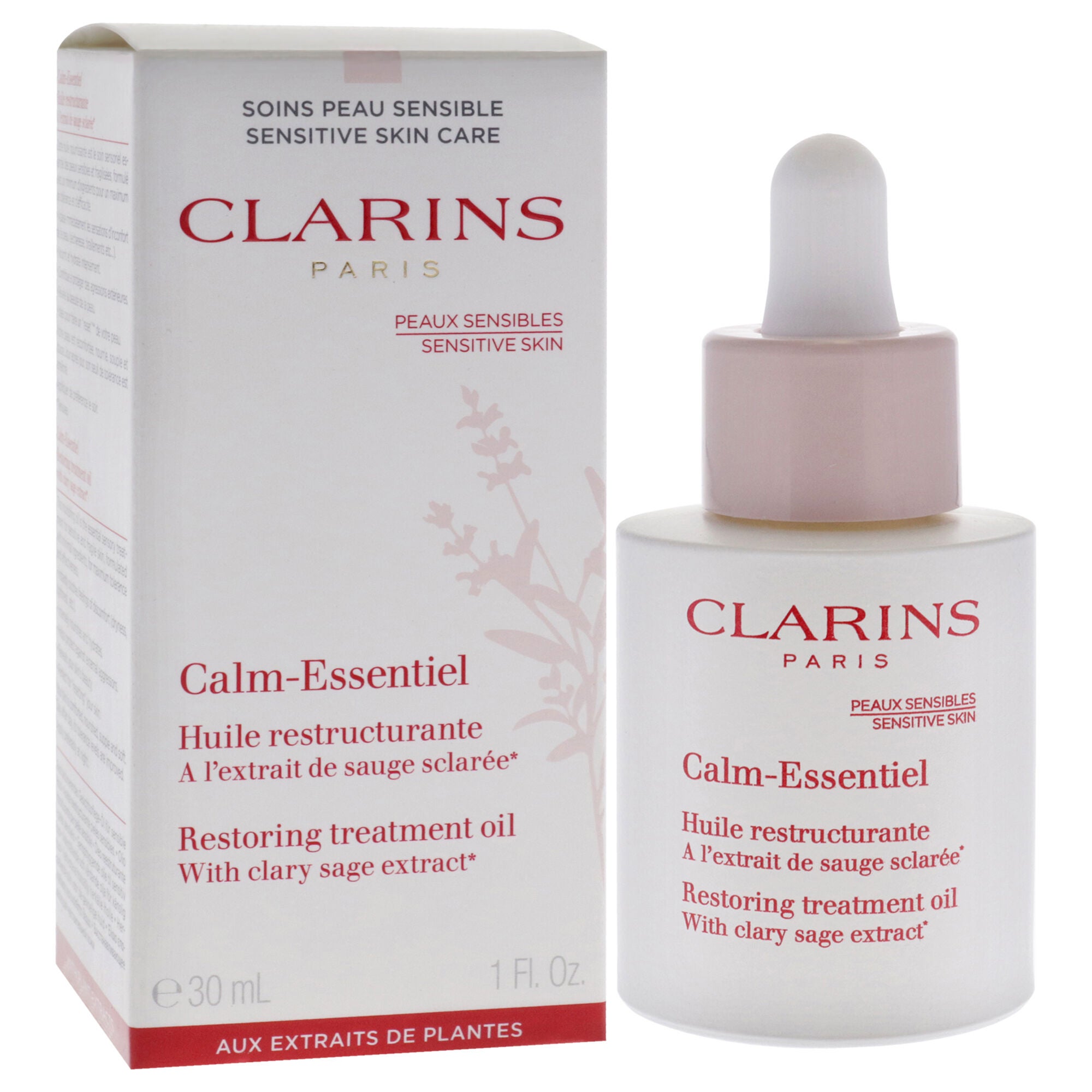 Calm Essentiel Restoring Treatment by Clarins for Women - 1 oz Oil, , alternate image number 6