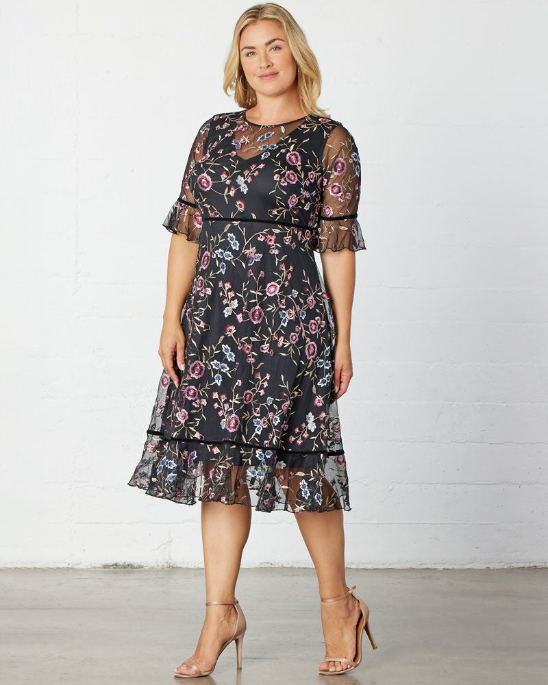 Wildflower Embroidered Dress - SYNC TEST, Moonlit Garden, alternate image number 2
